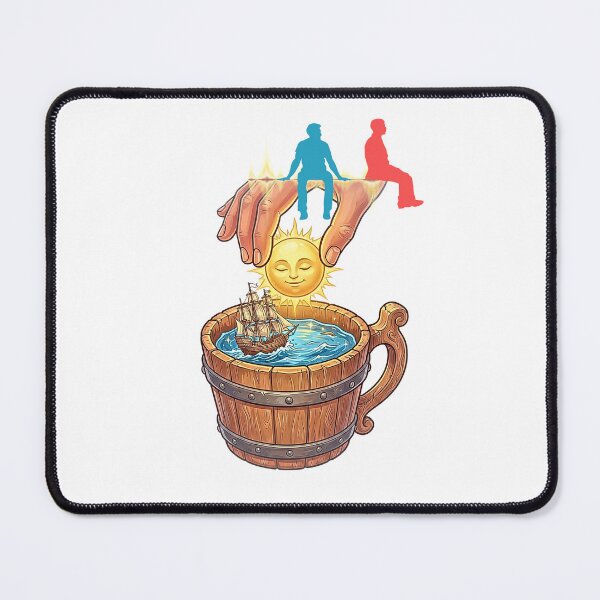 Item preview, Surreal Sea Voyage in Wooden Mug Graphic designed and sold by rich-moda.