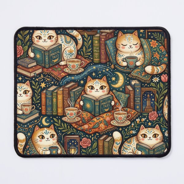 Item preview, Cozy Library Cats designed and sold by Iampoji.