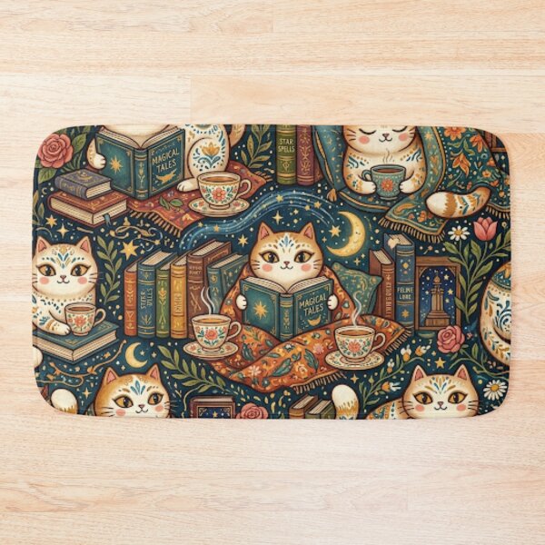 Item preview, Cozy Library Cats designed and sold by Iampoji.