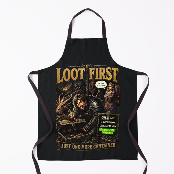 Item preview, Loot First, Heroics Later designed and sold by Sanctum Icons.