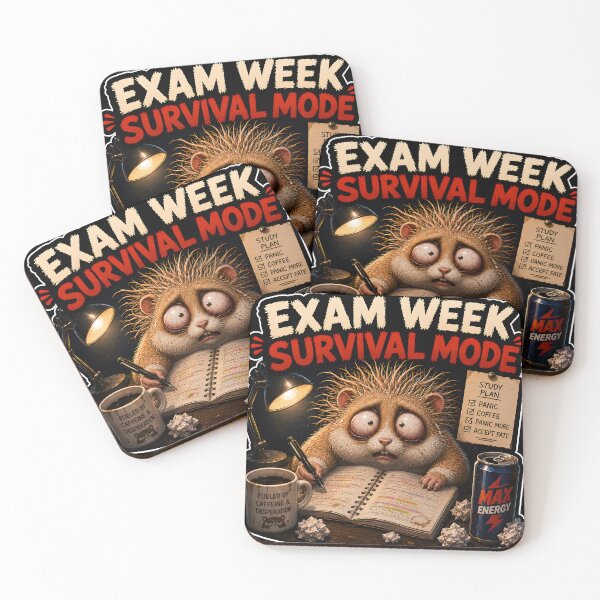 Item preview, Funny Exam Week Survival Mode Hamster Panic⁠ designed and sold by Easternpantry.