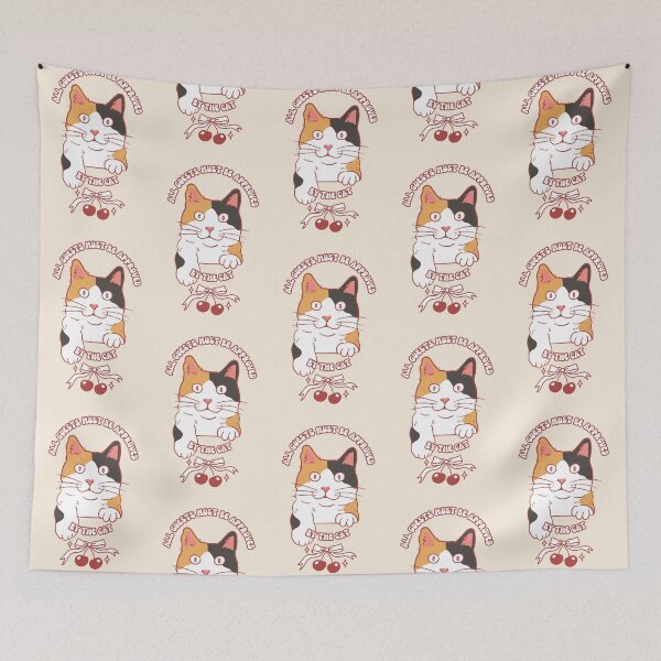 Item preview, Funny Retro Cat Housewarming Artwork, Cute & Girly Animal Design, Humorous Quotes designed and sold by SpringTeaDesigns.