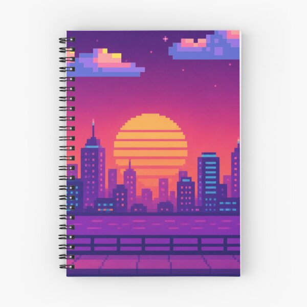 Item preview, Neon Afterglow Pixel Cityscape  designed and sold by Nol1ytv.