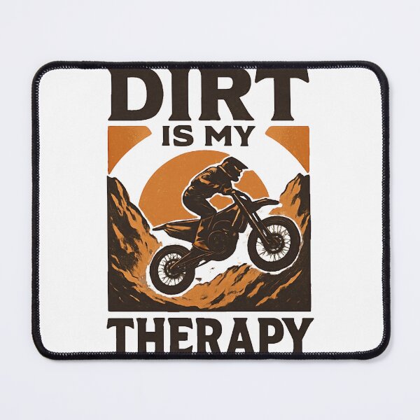 Item preview, Dirt Is My Therapy Retro Motocross Dirt Bike designed and sold by IvoryArtDesign.