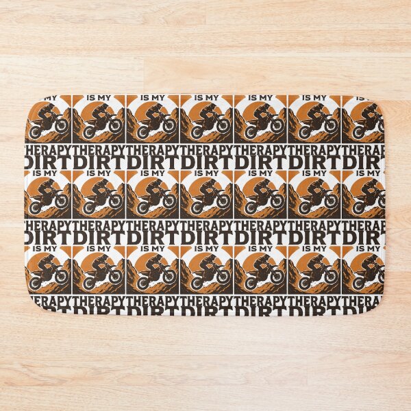 Item preview, Dirt Is My Therapy Retro Motocross Dirt Bike designed and sold by IvoryArtDesign.