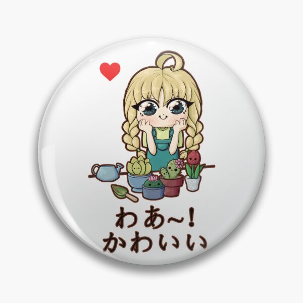 Item preview, Plant Lover Girl Kawaii Anime Botanical Art designed and sold by LucianaMoraes.