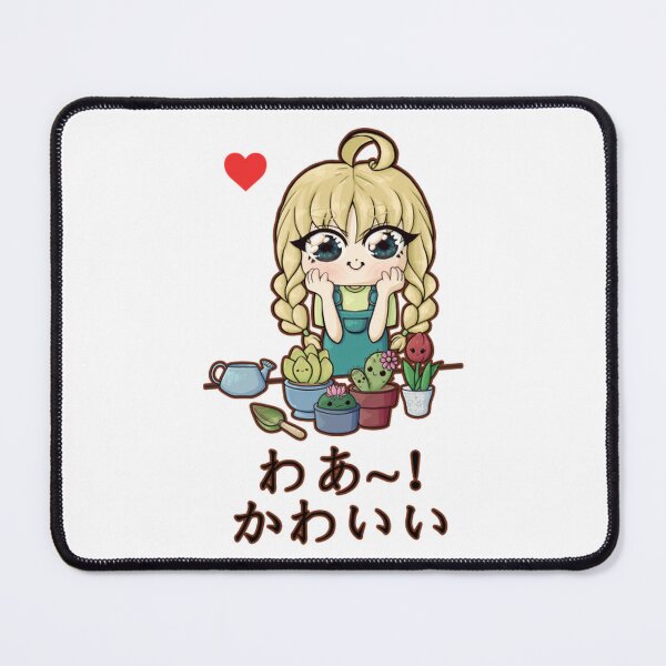 Item preview, Plant Lover Girl Kawaii Anime Botanical Art designed and sold by LucianaMoraes.