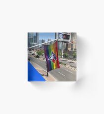 Toronto Blue Jays Pride Flag Acrylic Block