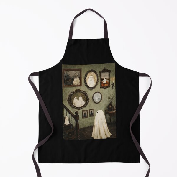 Item preview, Vintage Ghost Gallery in a Cozy Haunted House Scene designed and sold by ferminhays.