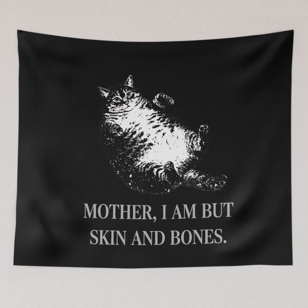 Item preview, Plump Feline Skin and Bones Sarcastic Saying designed and sold by Random-Toon.
