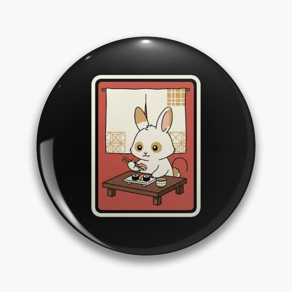 Item preview, Cute Bunny Dinner Time Cozy Retro Animal Illustration designed and sold by JordynLadukeg65.