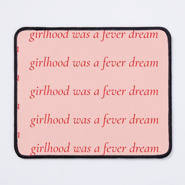 Item preview, Girlhood Was a Fever Dream — Red Italic Poetic Quote | Feminist Art Print, Dark Feminine Gift designed and sold by ArtofDari.