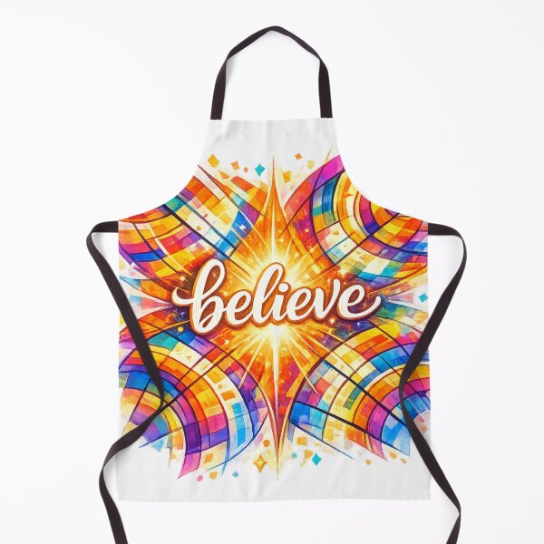 Item preview, Believe – Vibrant Stained Glass Typography designed and sold by Cukupsehatlah.