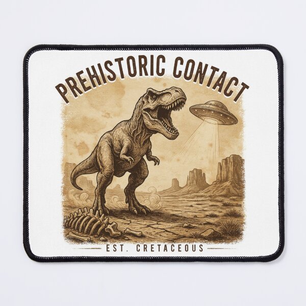 Item preview, Dinosaur and UFO - Prehistoric Contact designed and sold by Peter Stawicki.