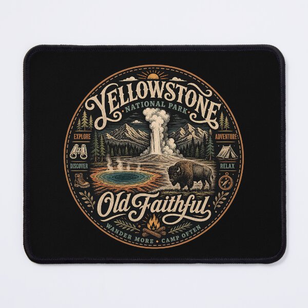 Item preview, Yellowstone National Park. Old Faithful. Version 2 designed and sold by Birdie and Flynn.