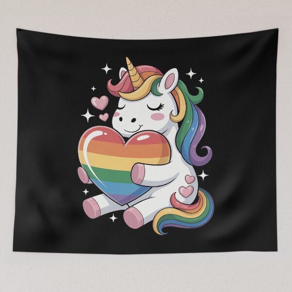 Item preview, LGBTQ Rainbow Unicorn Sweet Pride designed and sold by sailorjessiArt.
