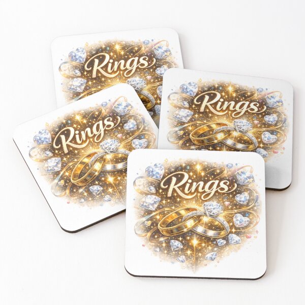 Item preview, Rings – Golden Sparkling Wedding Jewelry Art designed and sold by Cukupsehatlah.