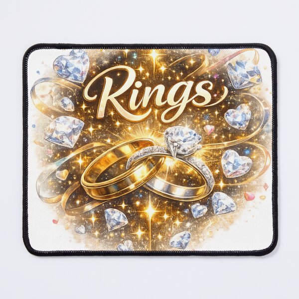 Item preview, Rings – Golden Sparkling Wedding Jewelry Art designed and sold by Cukupsehatlah.