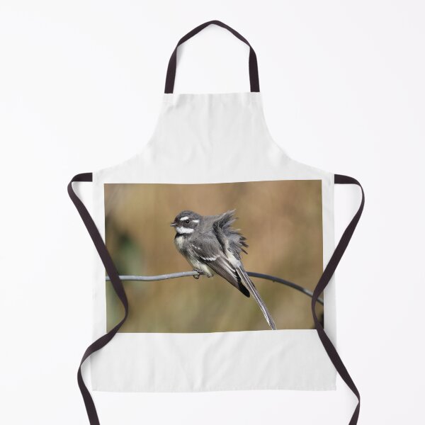 Item preview, Grey Fantail Fluffing Feathers on a Wire designed and sold by 27Tammy27.