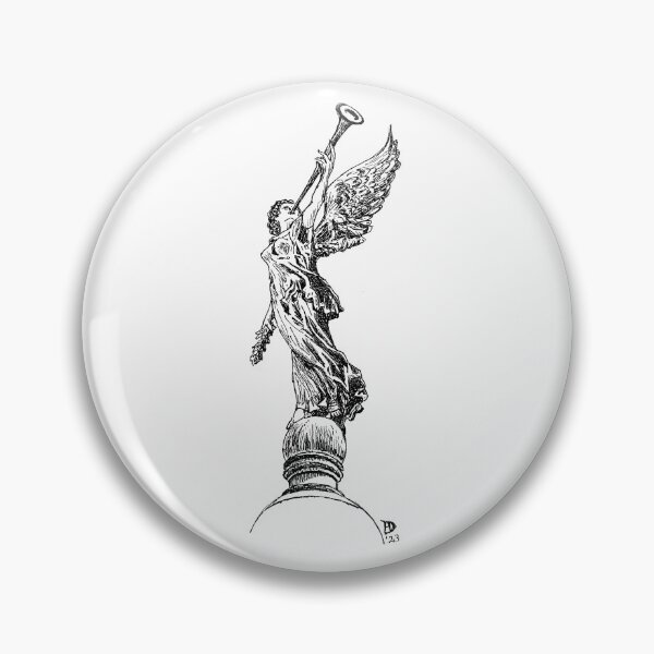 Item preview, Angel Of Victory, VIctoria Memorial - Pen Sketch designed and sold by iamantara.