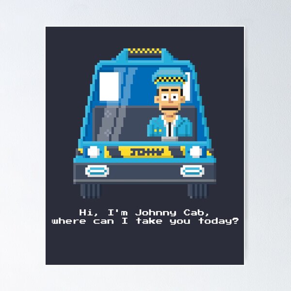 Item preview, Johnny Cab - Total Recall Pixel Art designed and sold by Gwendal.
