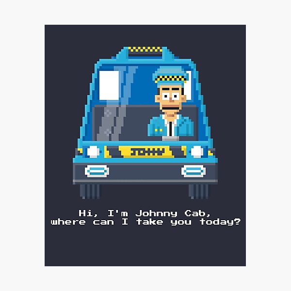 Item preview, Johnny Cab - Total Recall Pixel Art designed and sold by Gwendal.