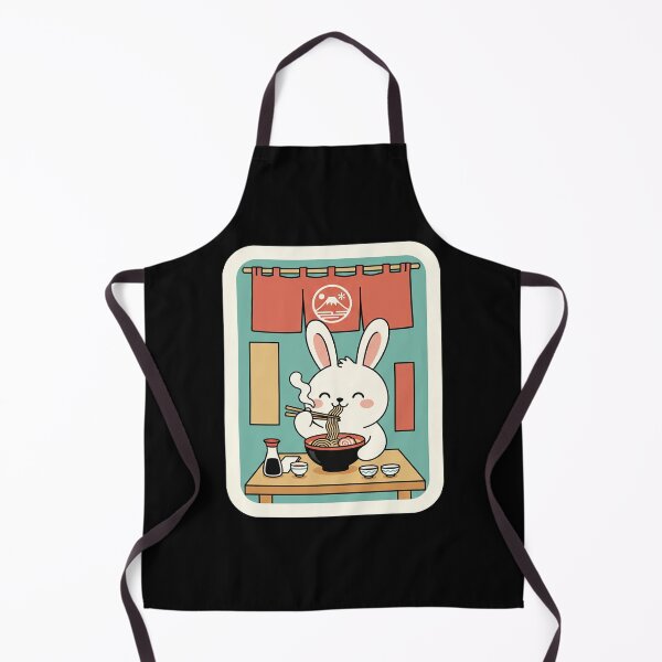 Item preview, Cute Bunny Enjoying Ramen in Cozy Japanese Noodle Shop designed and sold by JordynLadukeg65.