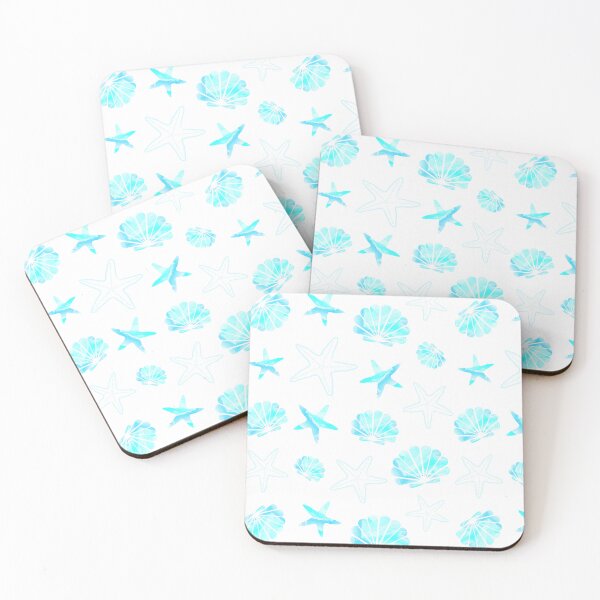 Item preview, Blue Seashell & Starfish Pattern designed and sold by Lumi-Marine.