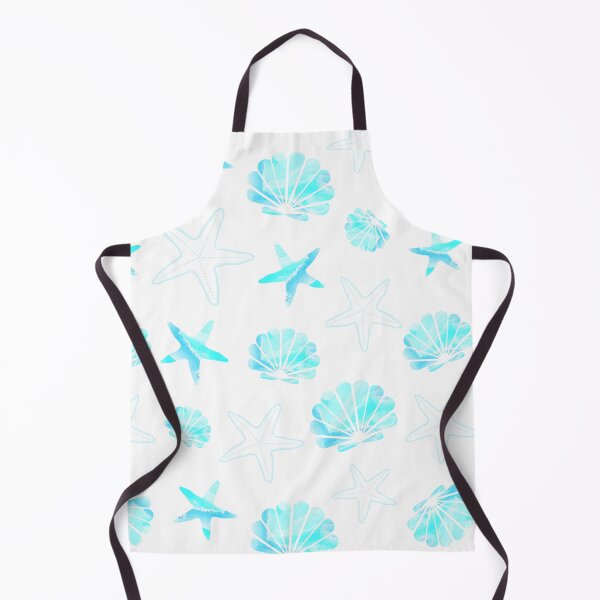 Item preview, Blue Seashell & Starfish Pattern designed and sold by Lumi-Marine.