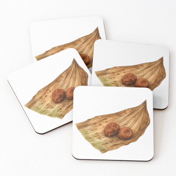 Item preview, Japanese Food Art Umeboshi on Bamboo Shoot Skin designed and sold by SemiReal.