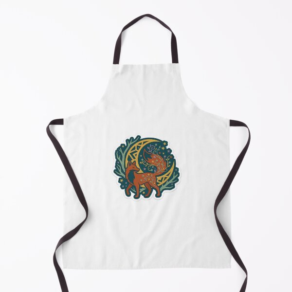 Item preview, Mystical Fox Under Crescent Moon designed and sold by belajarubic.
