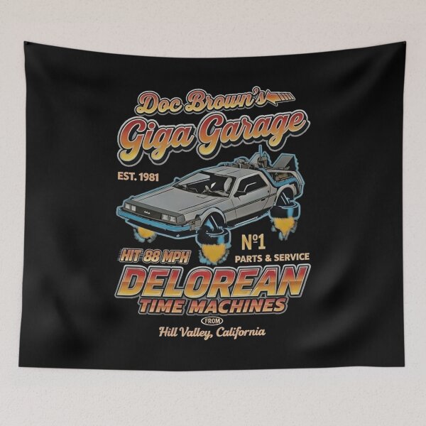 Item preview, BTTF Delorean Time Machines Garage designed and sold by mentoo.