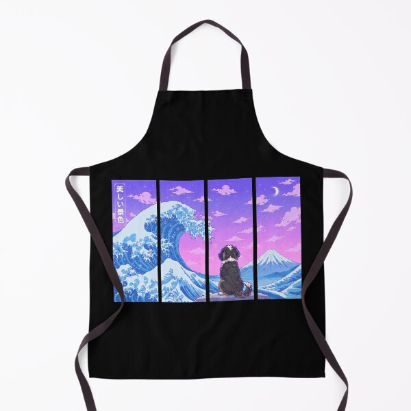 Item preview, Funny Bernedoodle Japanese Kanagawa Wave Vapor Japan Boys Girls Kids designed and sold by FurryHavenPH.