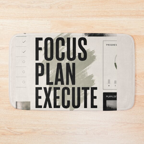 Item preview, Focus Plan Execute – Minimalist Productivity Motivation Poster designed and sold by NBT-NOVA.