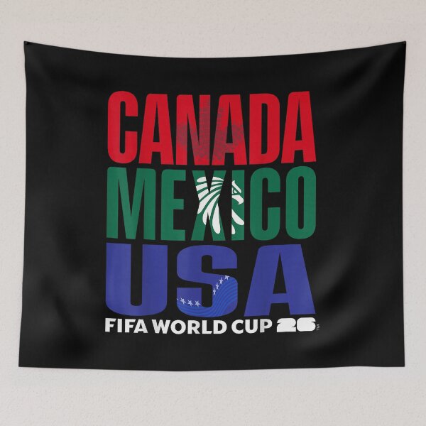 Item preview, FIFA World Cup 26 Canada Mexico USA Host Country Banner designed and sold by WoodrowCaldwell.