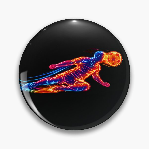 Item preview, Neon Sliding Tackle Soccer Line Art Football Fan Graphic designed and sold by RoyesButler.