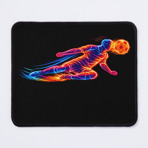 Item preview, Neon Sliding Tackle Soccer Line Art Football Fan Graphic designed and sold by RoyesButler.