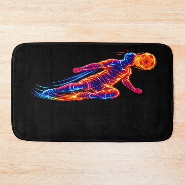 Item preview, Neon Sliding Tackle Soccer Line Art Football Fan Graphic designed and sold by RoyesButler.
