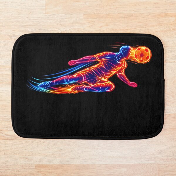 Item preview, Neon Sliding Tackle Soccer Line Art Football Fan Graphic designed and sold by RoyesButler.