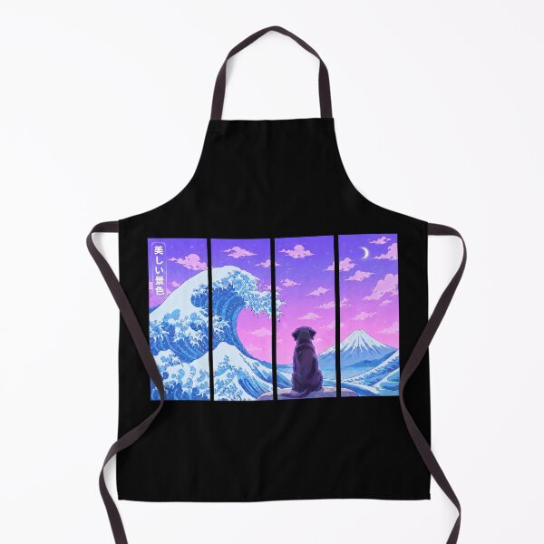 Item preview, Funny Black Labrador Japanese Kanagawa Wave Vapor Japan Boys Girls Kids designed and sold by FurryHavenPH.