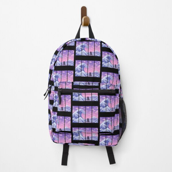 Item preview, Funny Black Pug Japanese Kanagawa Wave Vapor Japan Boys Girls Kids designed and sold by FurryHavenPH.