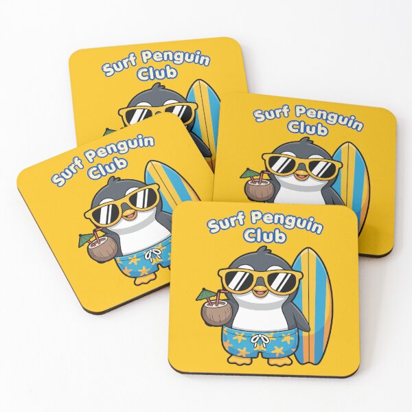 Item preview, Surf Penguin Club Cute Summer Penguin Beach Vacation Surfing Design designed and sold by CHANCHANAI.