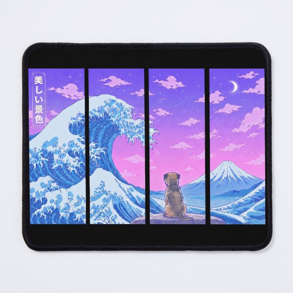 Item preview, Funny Border Terrier Japanese Kanagawa Wave Vapor Japan Boys Girls Kids designed and sold by FurryHavenPH.