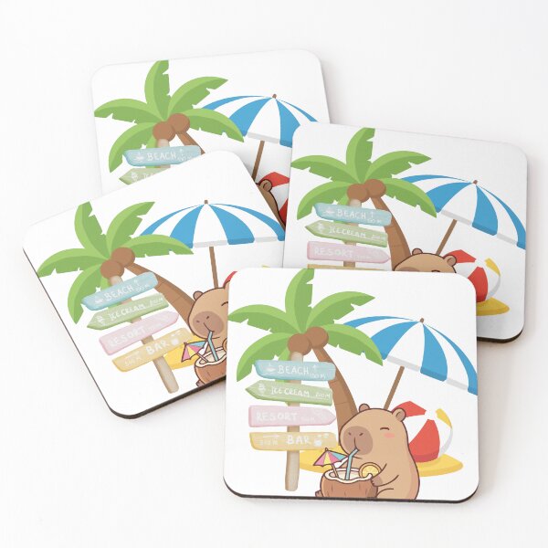 Item preview, The capybaras live by the sea. designed and sold by BGLucky.
