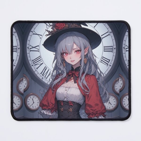 Item preview, Victorian vampire woman and wall clocks designed and sold by ArtsJulian.