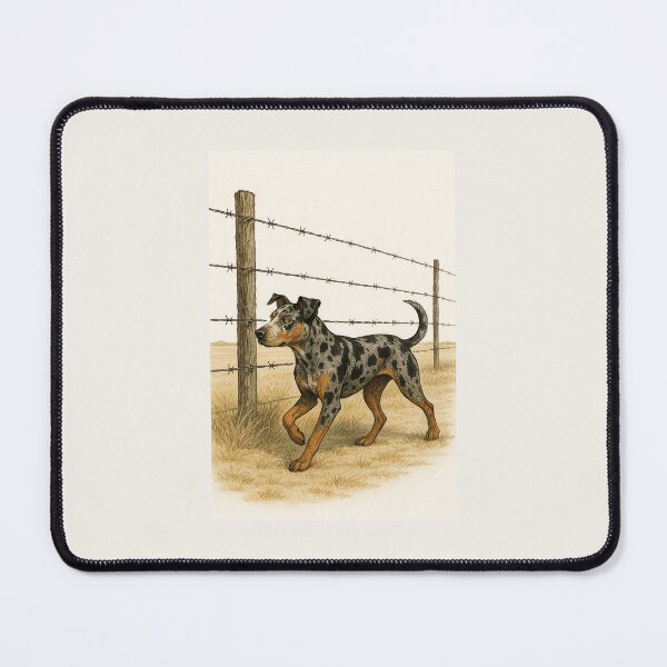 Item preview, Working Catahoula Leopard Dog Fenceline Art designed and sold by RebelPawz.