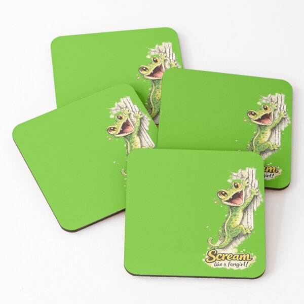 Item preview, Cute Gecko Scream Like A Fangirl Watercolor Funny Reptile designed and sold by Arbacus.
