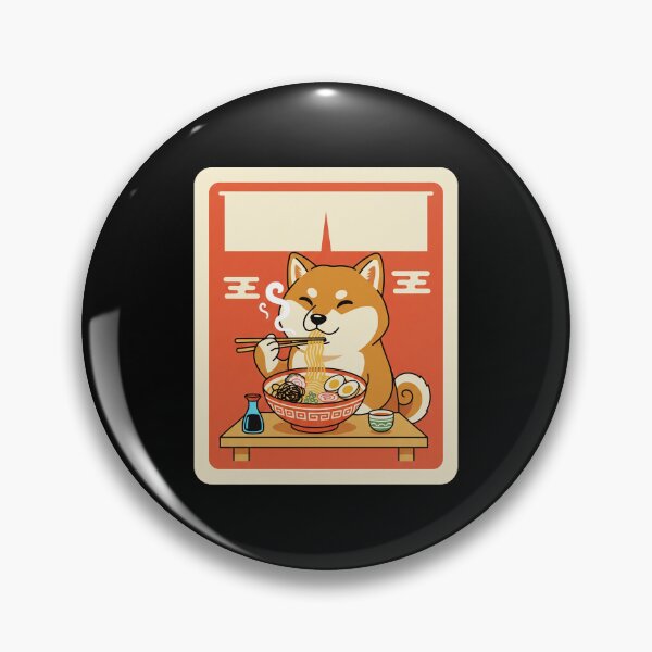 Item preview, Happy Shiba Enjoying Ramen in Cozy Japanese Noodle Shop designed and sold by JordynLadukeg65.