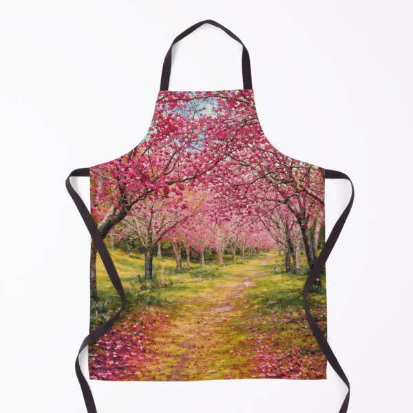 Item preview, Blossom Path Serenity | Pink Spring Garden Art Print designed and sold by rigelcreation.