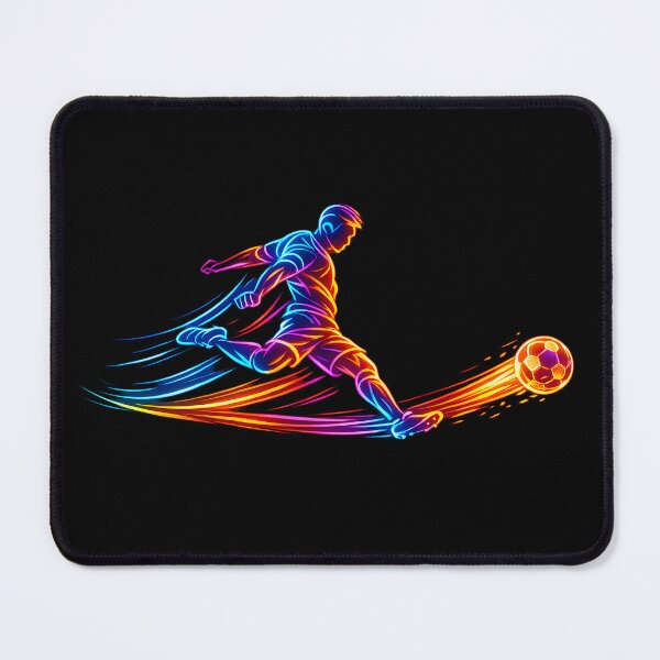 Item preview, Neon Power Kick Soccer Line Art Football Fan Graphic designed and sold by RoyesButler.